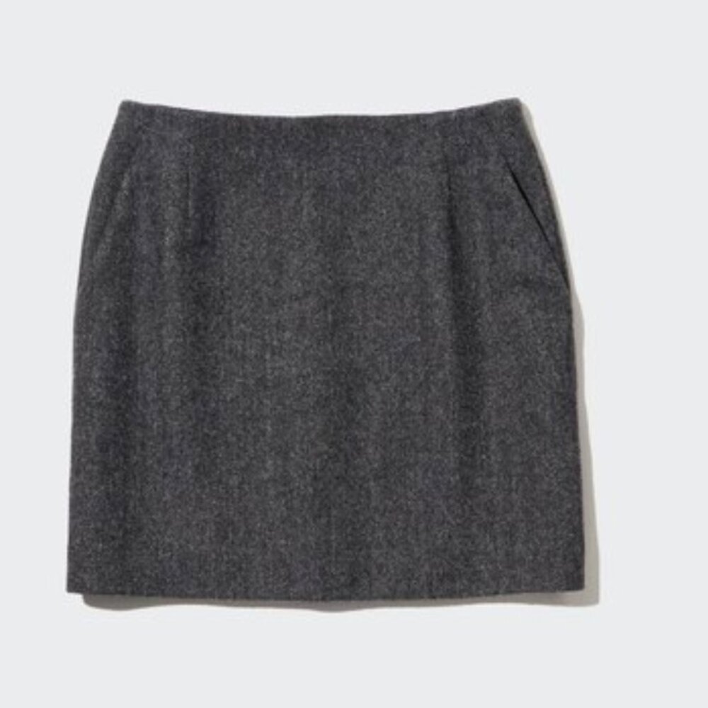 Uniqlo Grey Wool Mini Skirt